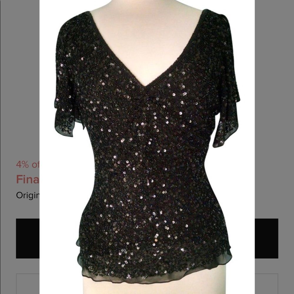 Adrianna Papell sequin top - Picture 2 of 5